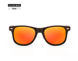 YOOSKE Vintage Wood Grain Sun Glasses Men