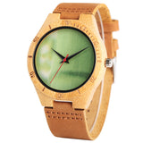 Men Brown Genuine Leather Band Wrist Watch