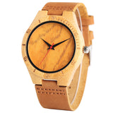 Men Brown Genuine Leather Band Wrist Watch