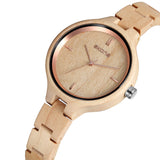 Skone Women's Wood Watches Environmentally Friendly Quartz Clock Ladies