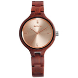 Skone Women's Wood Watches Environmentally Friendly Quartz Clock Ladies