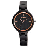 Skone Women's Wood Watches Environmentally Friendly Quartz Clock Ladies