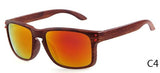 Resemble Wood Sunglasses Men Sport Sun Glasses Reflective Eyewear Wooden