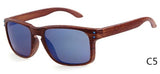 Resemble Wood Sunglasses Men Sport Sun Glasses Reflective Eyewear Wooden
