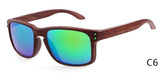 Resemble Wood Sunglasses Men Sport Sun Glasses Reflective Eyewear Wooden