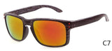 Resemble Wood Sunglasses Men Sport Sun Glasses Reflective Eyewear Wooden