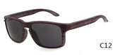 Resemble Wood Sunglasses Men Sport Sun Glasses Reflective Eyewear Wooden