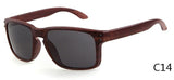 Resemble Wood Sunglasses Men Sport Sun Glasses Reflective Eyewear Wooden