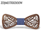 Hollow Wood Bow Ties for Mens Wedding Suits