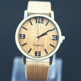 Vintage Wood Grain Watches for Women Fashion Quartz Watch