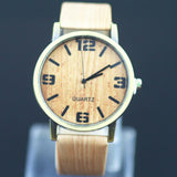 Vintage Wood Grain Watches for Women Fashion Quartz Watch
