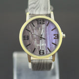 Vintage Wood Grain Watches for Women Fashion Quartz Watch