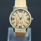 Vintage Wood Grain Watches for Women Fashion Quartz Watch