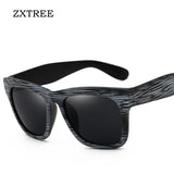 Retro Sunglasses Men Big Frame Wood Grain Eyewear Unisex Sun Glasses