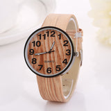 Men's Retro Wood Grain Wrist Watch